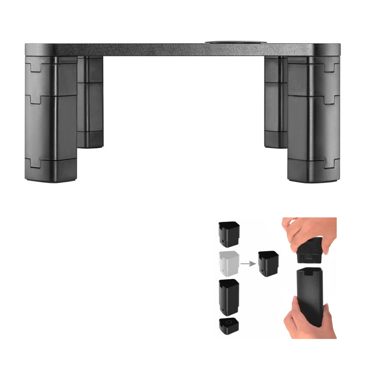 Ergo Office monitorállvány, állítható, Qi vezeték nélküli töltővel, max 20kg, 17-32", ER-415
