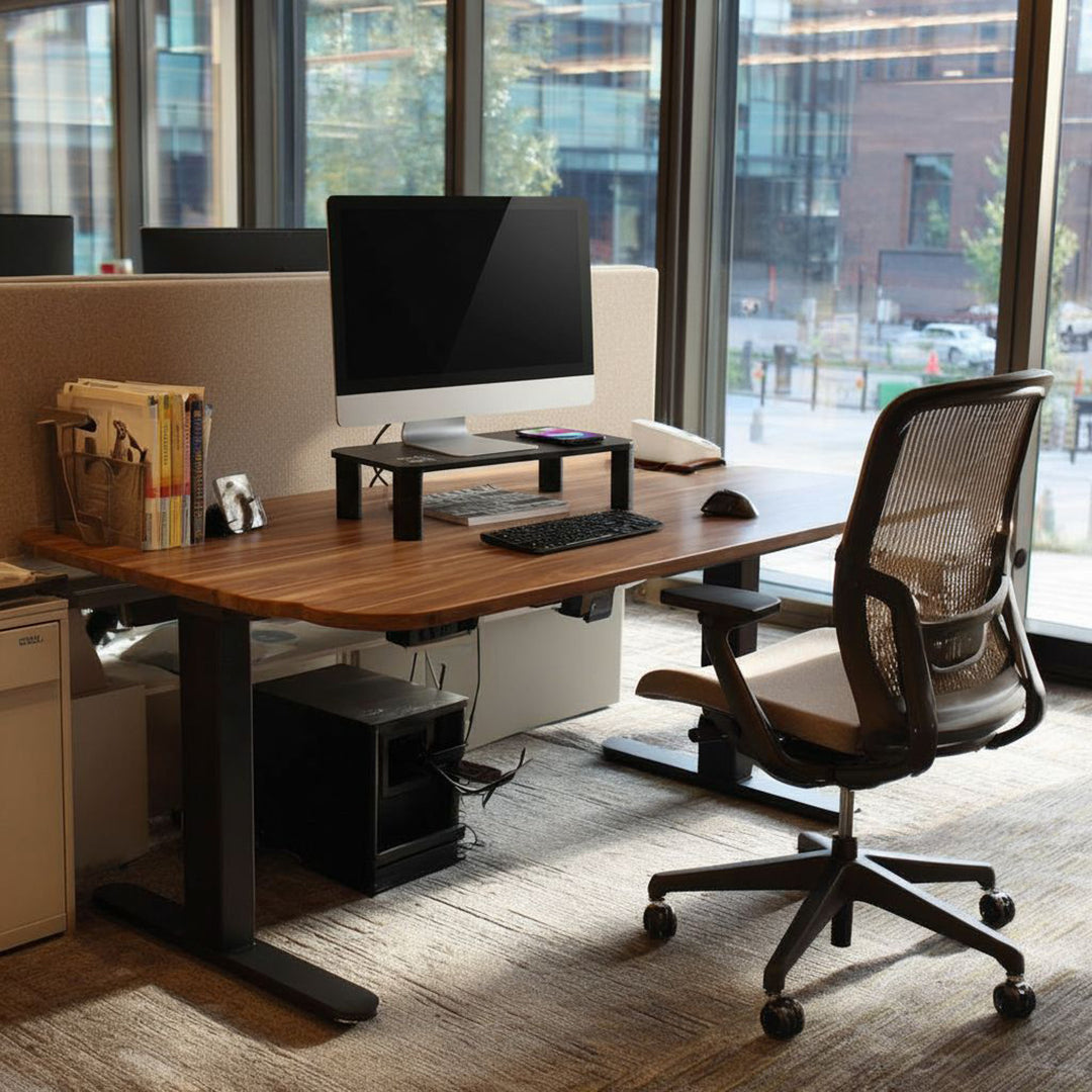 Ergo Office monitorállvány, állítható, Qi vezeték nélküli töltővel, max 20kg, 17-32", ER-415