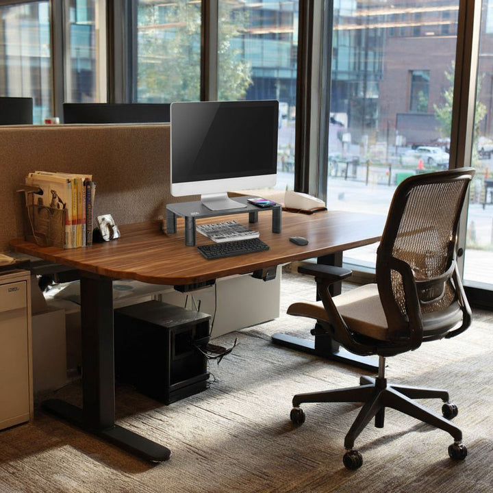 Ergo Office monitorállvány, állítható, Qi vezeték nélküli töltővel, max 20kg, 17-32", ER-415