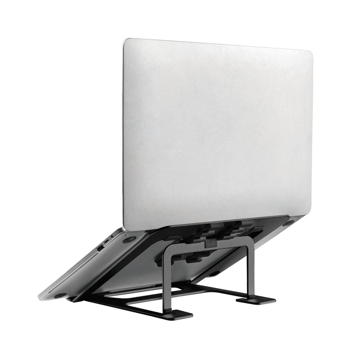 Alumíniumból készült, ultravékony, összecsukható laptop állvány Ergo Office, fekete, 11-15'' laptopokhoz, ER-416 B