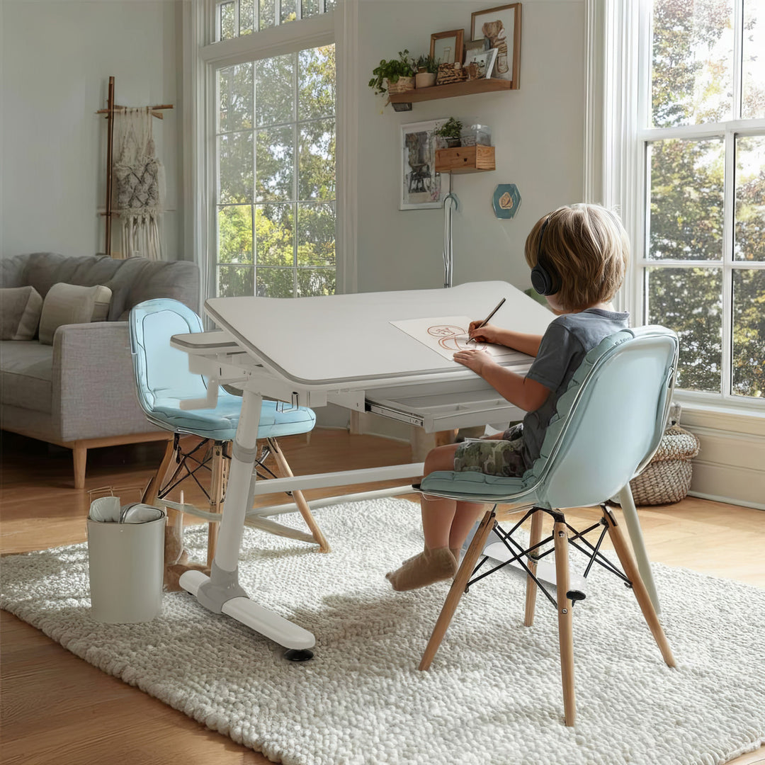 Ergo Office ergonomikus, állítható magasságú gyermek íróasztal, szürke, max 100kg, ER-417 2cz