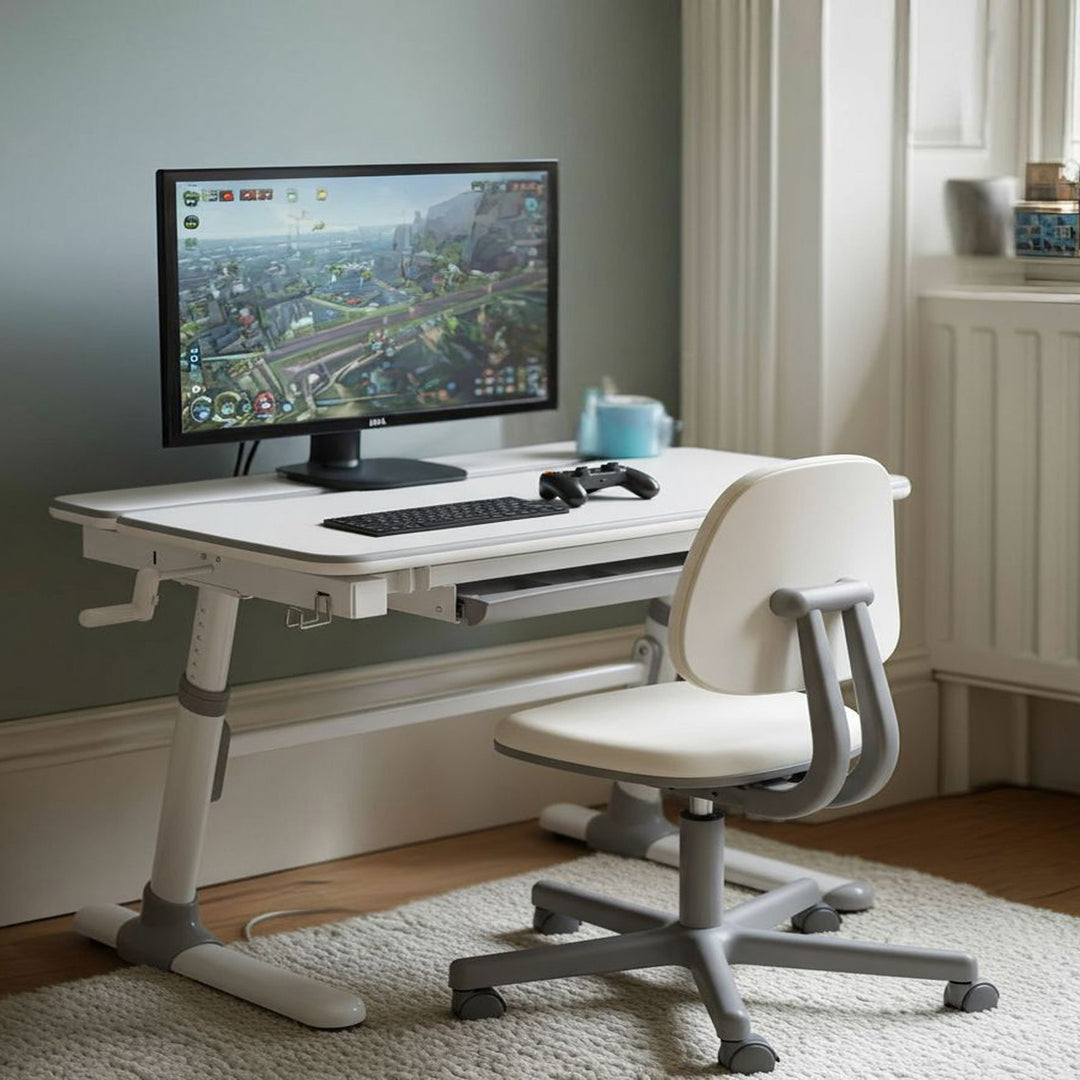 Ergo Office ergonomikus, állítható magasságú gyermek íróasztal, szürke, max 100kg, ER-417 2cz