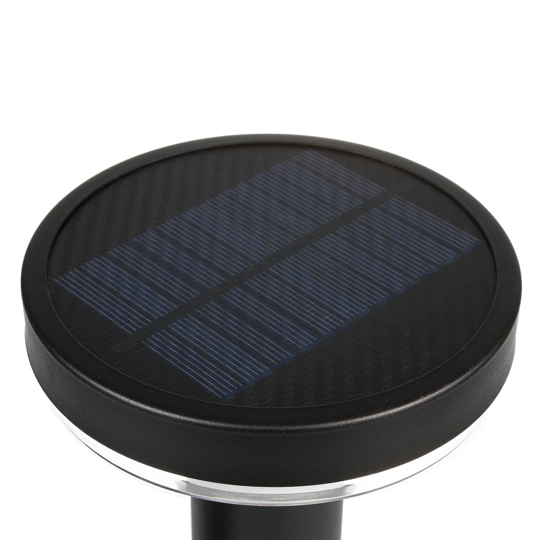 Maclean napelemes LED érzékelő lámpa, fekete, IP44, 3 fénymód, Li-ion 18650 3.7V 1200 mAh akkumulátor, dugaszolható, MCE465 B
