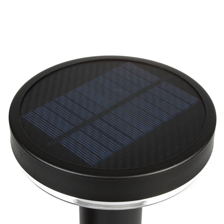 Maclean napelemes LED érzékelő lámpa, fekete, IP44, 3 fénymód, Li-ion 18650 3.7V 1200 mAh akkumulátor, dugaszolható, MCE465 B