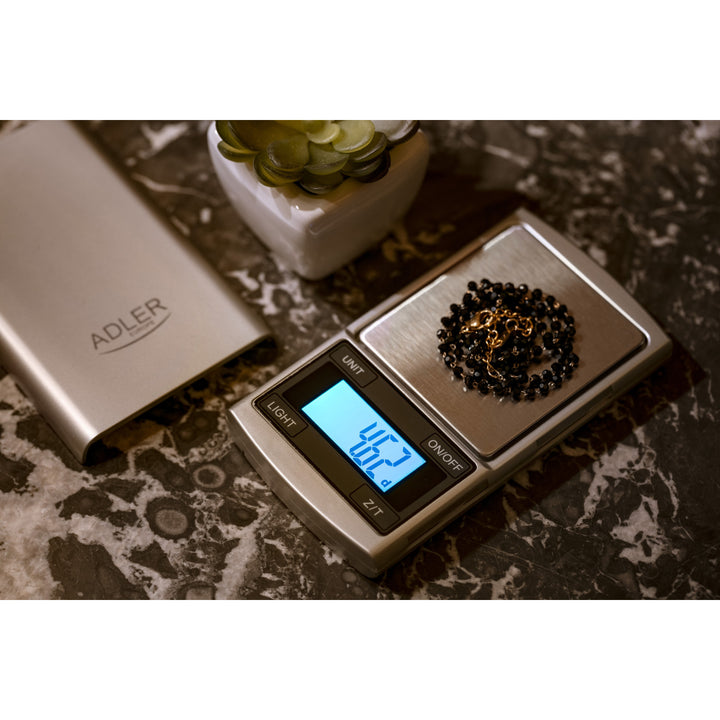 Adler precíziós mérleg, LCD kijelző, 100g-ig, AD 3168