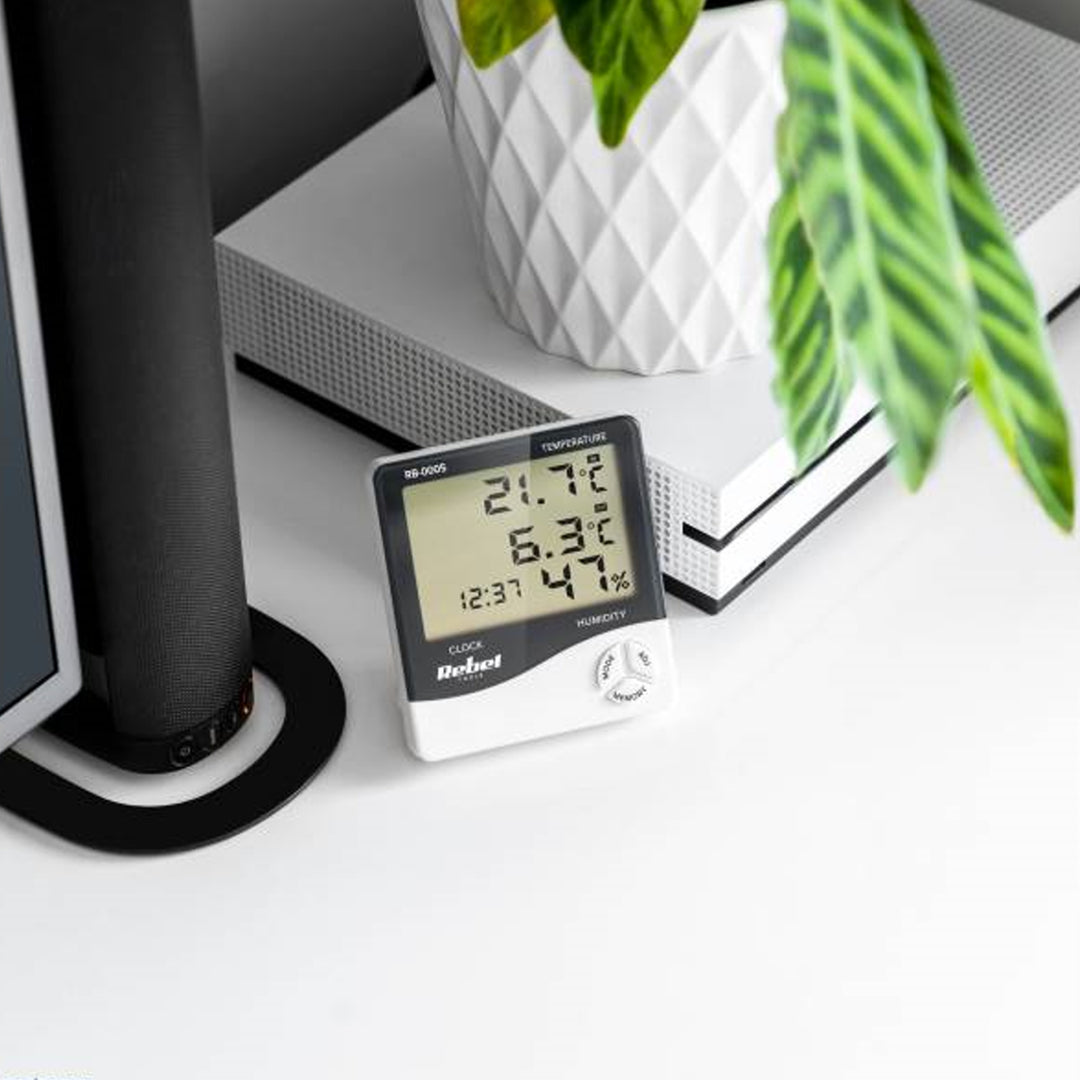 Rebel Tools RB-0005 otthoni időjárásmérő állomás páratartalom méréssel