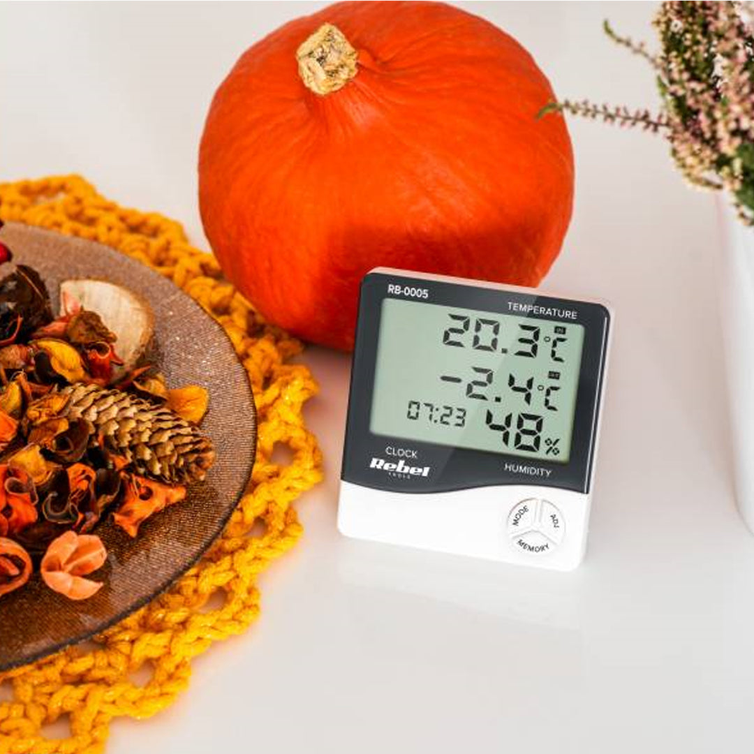 Rebel Tools RB-0005 otthoni időjárásmérő állomás páratartalom méréssel