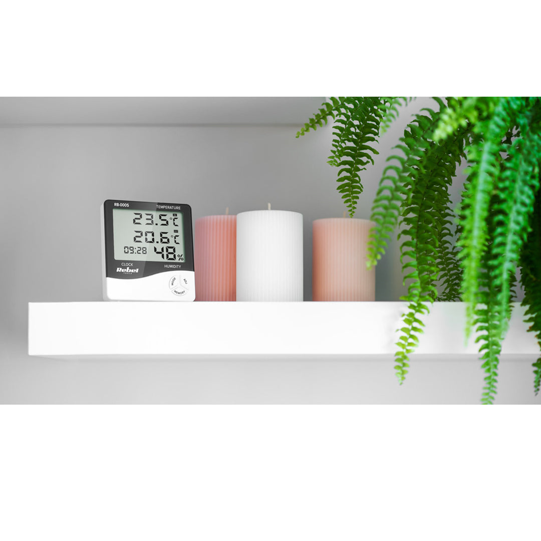 Rebel Tools RB-0005 otthoni időjárásmérő állomás páratartalom méréssel