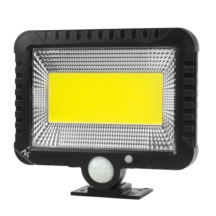 Napelemes LED reflektor mozgásérzékelővel Maclean Energy IP44, 5W, 400lm, 6000K hideg fehér, újratölthető lítium akkumulátor 1300 mAh, 3.7V DC MCE438
