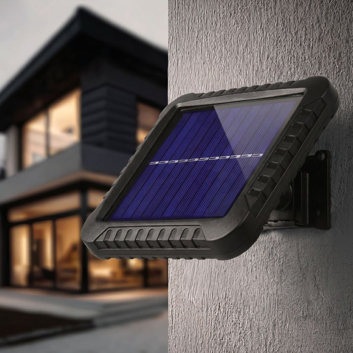 Maclean Energy IP44 mozgásérzékelős napelemes LED-es kerti lámpa, 5 W, 400 lm, 6000 K hideg fehér, 1300 mAh-s lítium-akkumulátor, 3,7 V DC  MCE438