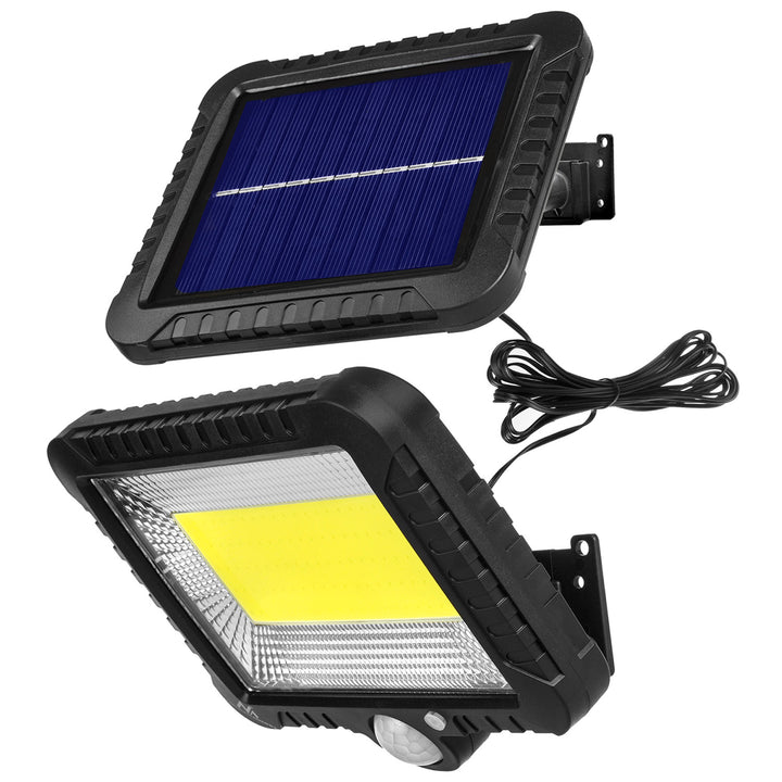 Napelemes LED reflektor mozgásérzékelővel Maclean Energy IP44, 5W, 400lm, 6000K hideg fehér, újratölthető lítium akkumulátor 1300 mAh, 3.7V DC MCE438