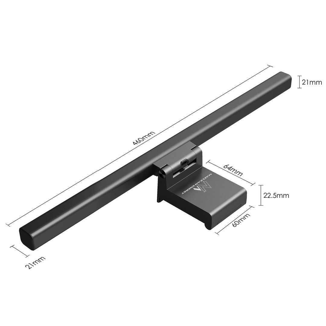 Maclean LED monitorvilágítás, 5W, 3 világítási szín, fényerőszabályozás, 5V USB Type-C, MCE620