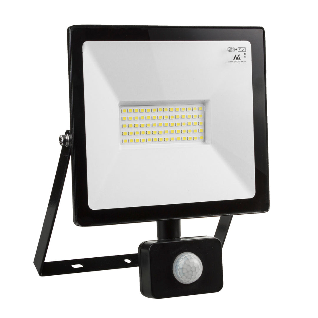 LED-es reflektor Maclean mozgásérzékelővel, vékony 50W, 4000lm, meleg fehér (3000K), IP44, MCE650 WW PIR