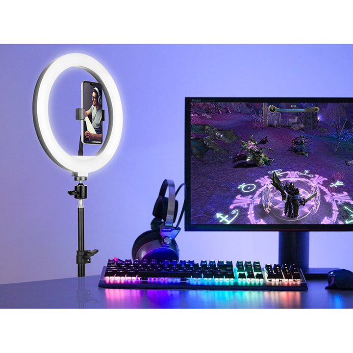 RING 30cm TRACER gyűrűs lámpa 210cm-es állvánnyal