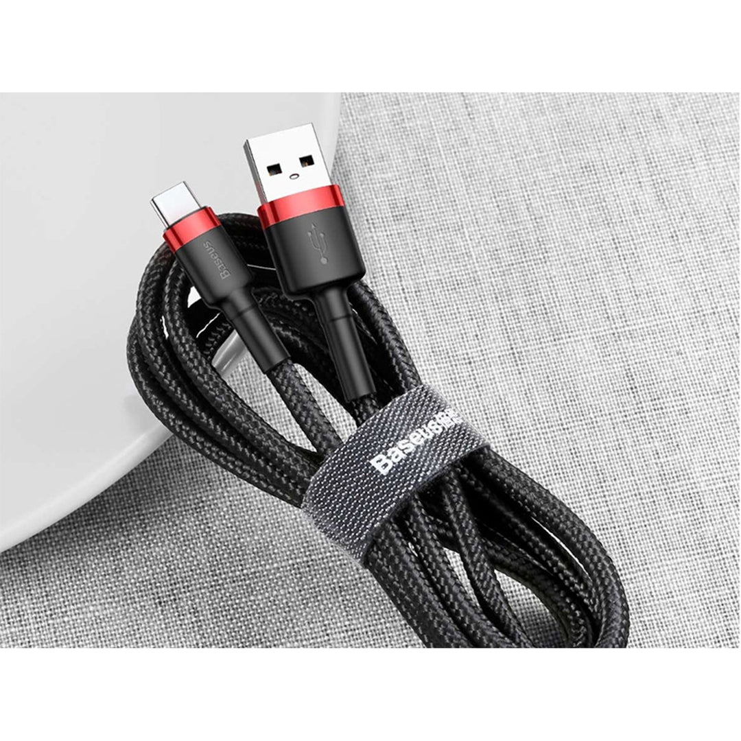 Baseus kábel, USB C típusú, 50cm hosszú, 3A, fekete, BASKBK46595
