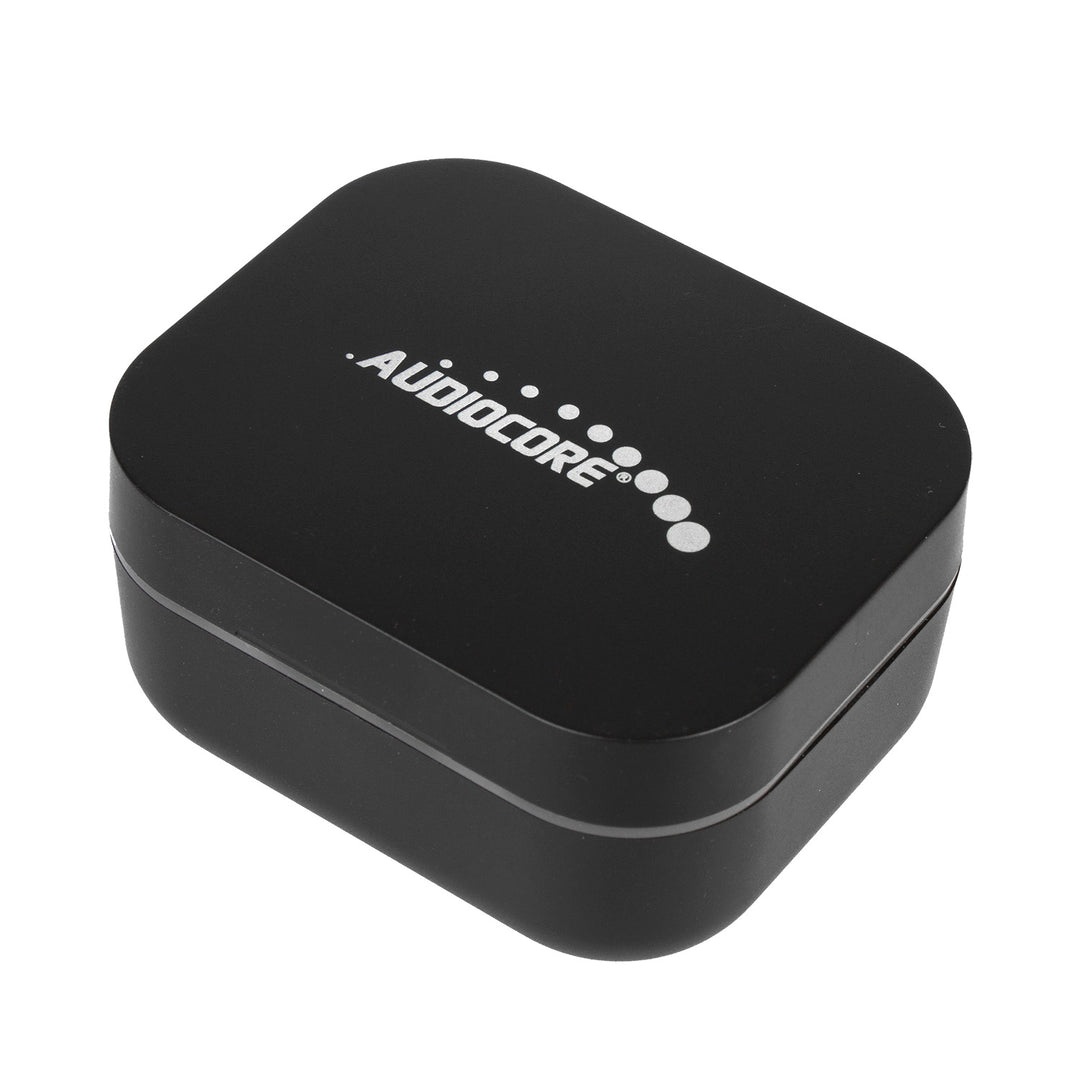 TWS BT 5.1 Audiocore fülhallgató 300mAh töltőalappal, 30mAh fejhallgató, fekete AC580