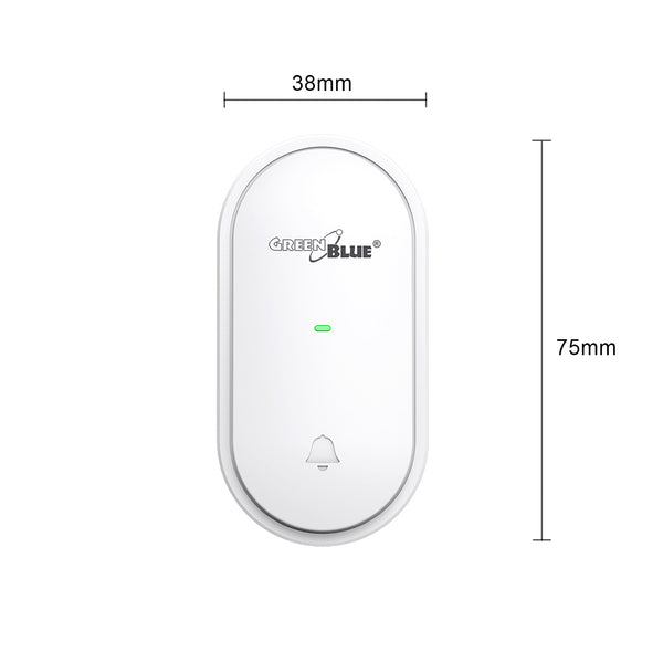 GreenBlue kinetikus jeladó gomb, a GB210-es csengőhöz, elemmentes, fehér, GB348