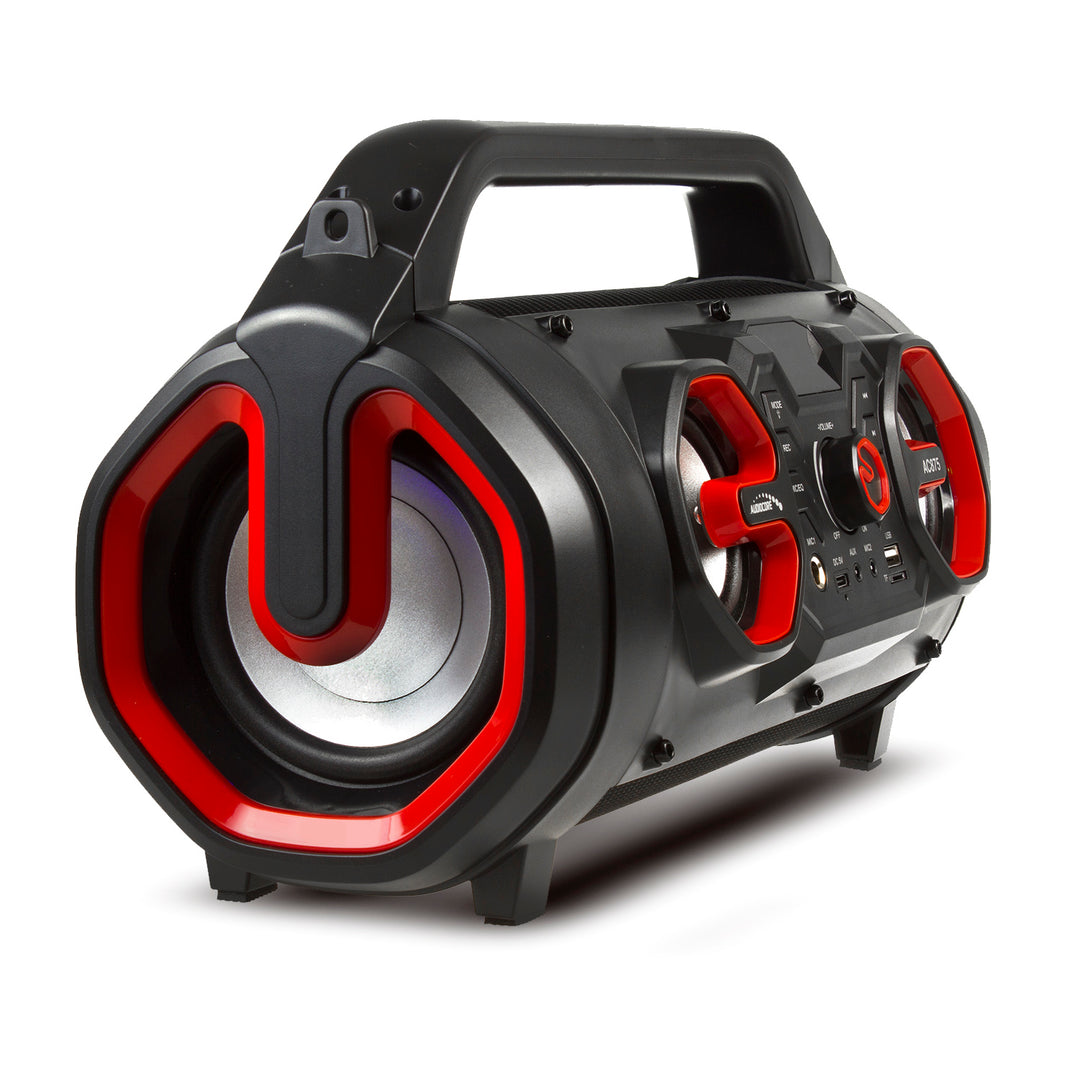 Audiocore bazooka hordozható hangszóró, bluetooth 5.0, FM rádió, mikro kártya, SDIPX4, 2000mAh, AC875