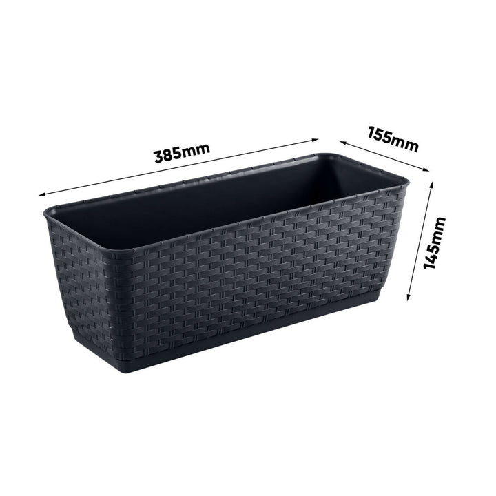 Rattan virágcserép horgokkal Ratolla DRL500PW umbra