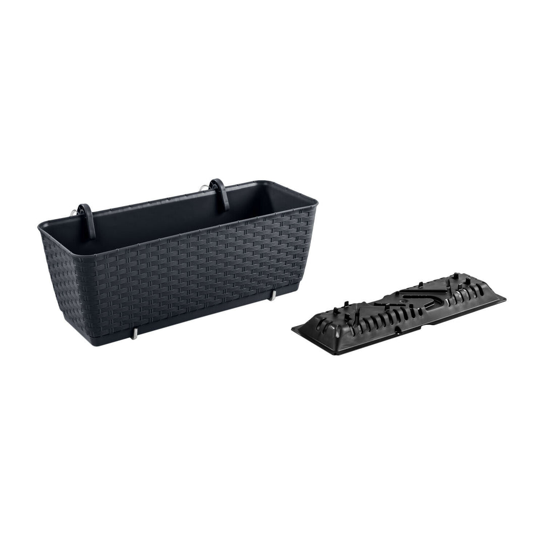 Rattan virágcserép horgokkal Ratolla DRL500PW umbra