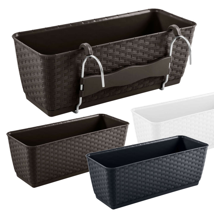 Rattan virágcserép horgokkal Ratolla DRL500PW umbra