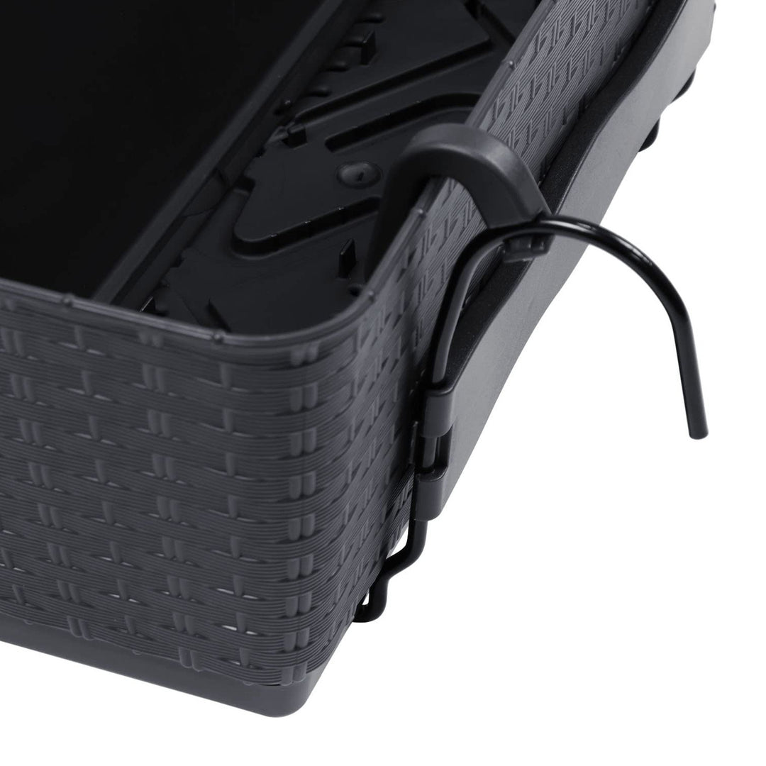 Rattan virágcserép kampókkal Ratolla DRL500PW antracit színű