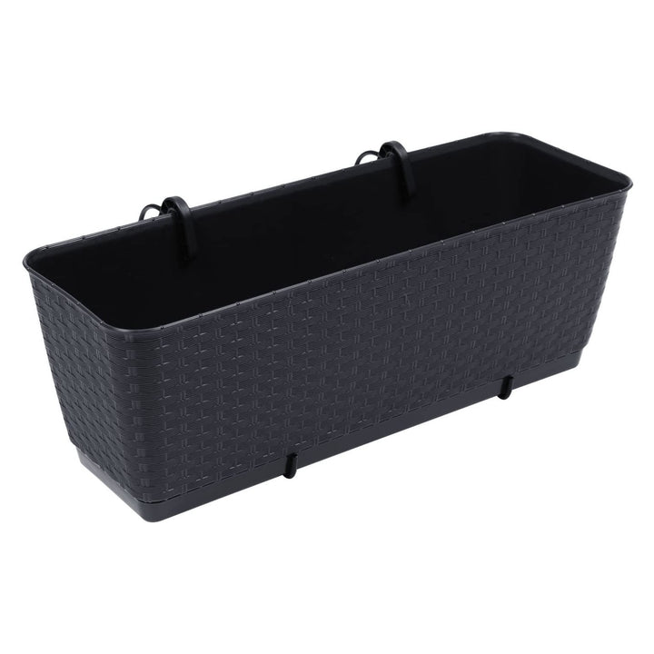 Rattan virágcserép kampókkal Ratolla DRL500PW antracit színű