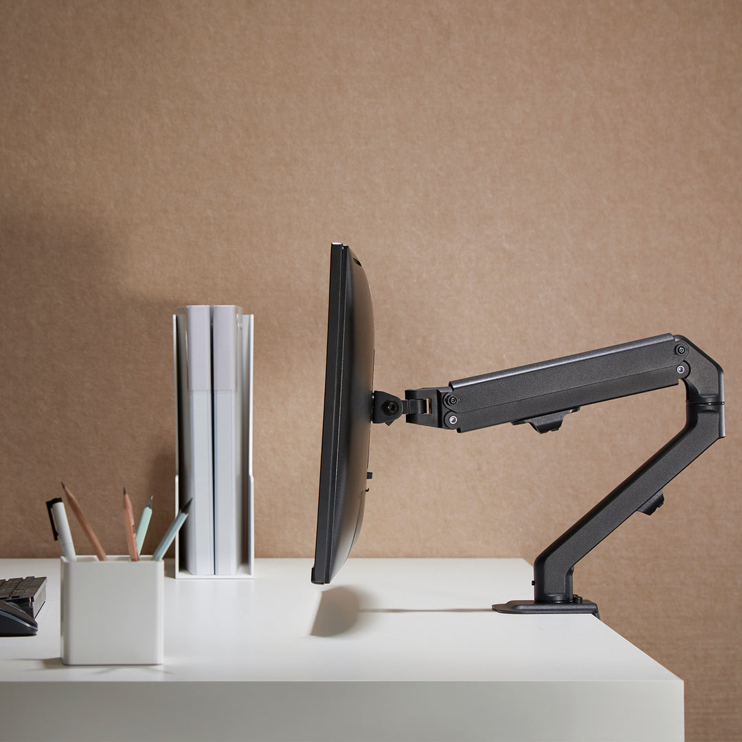 Univerzális asztali tartó monitorhoz Maclean, gázrugós 17"-27" 7kg, VESA 75x75,100x100, MC-906