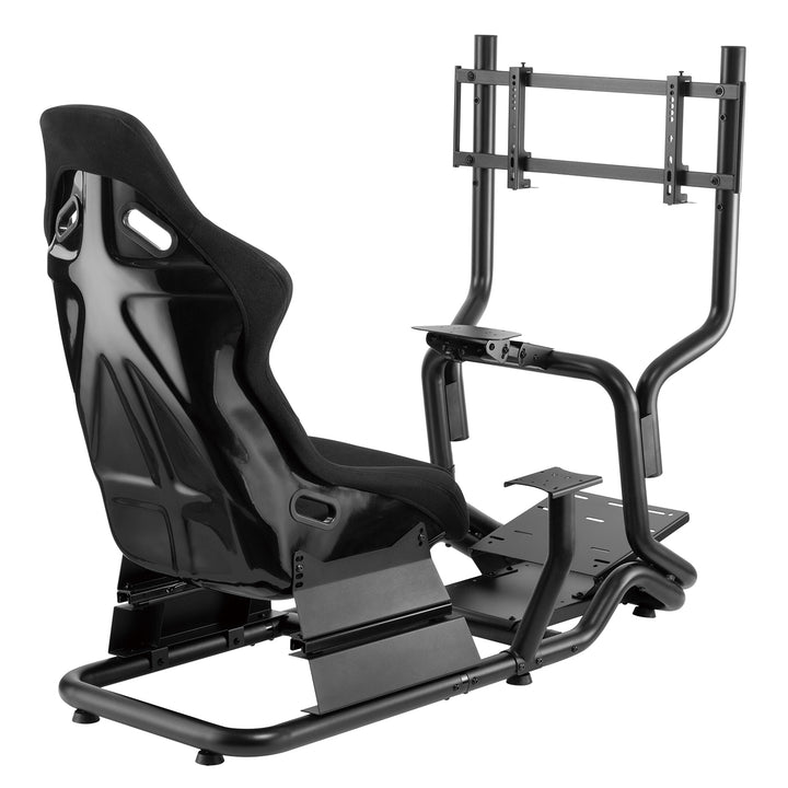 Versenyszimulátor 3 az 1-ben pilótafülke Ülés 130 kg-ig Váltókar-tartó Kormányállvány TV-tartó 50"-ig Max. Vesa 400x200 ...