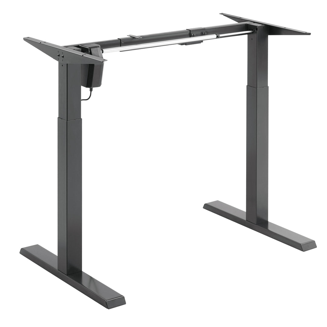 Ergo Office elektromos állítható magasságú íróasztal, szürke, max. magasság 123 cm, 80 kg - lap nélkül, álló és ülő munkához, ER-433