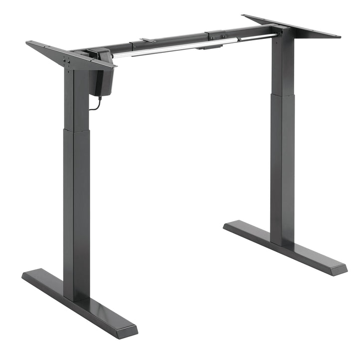 Ergo Office elektromos állítható magasságú íróasztal, szürke, max. magasság 123 cm, 80 kg - lap nélkül, álló és ülő munkához, ER-433