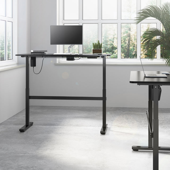 Ergo Office elektromos íróasztal, állítható magasságú, szürke, max. magasság 118 cm 50 kg - ülő/állványos íróasztallal, ER-434
