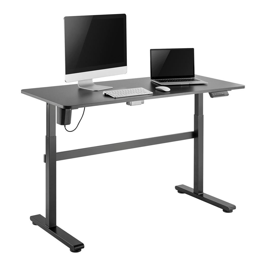 Ergo Office elektromos íróasztal, állítható magasságú, szürke, max. magasság 118 cm 50 kg - ülő/állványos íróasztallal, ER-434