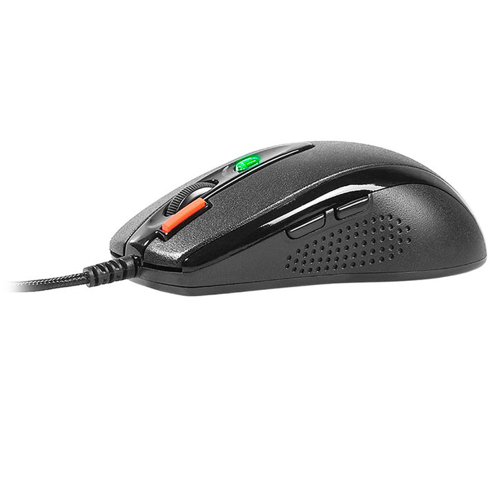 A4Tech egér + egérpad készlet, 7 gomb, optikai érzékelő, USB, X-Game X-7120