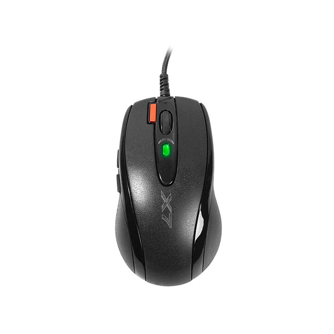A4Tech egér + egérpad készlet, 7 gomb, optikai érzékelő, USB, X-Game X-7120