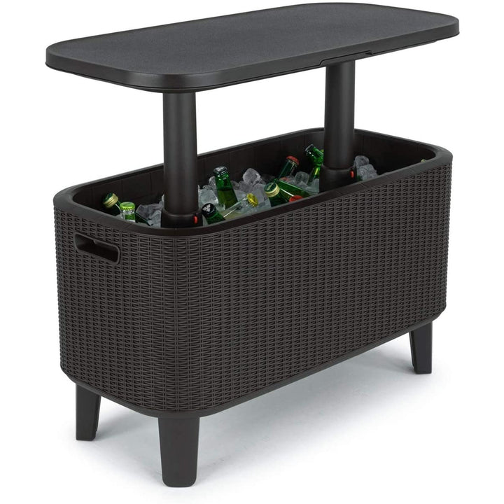 Keter kerti bár 2in1 asztal, bár tárolóedénnyel Bevy Cool Bar Rattan bárpult