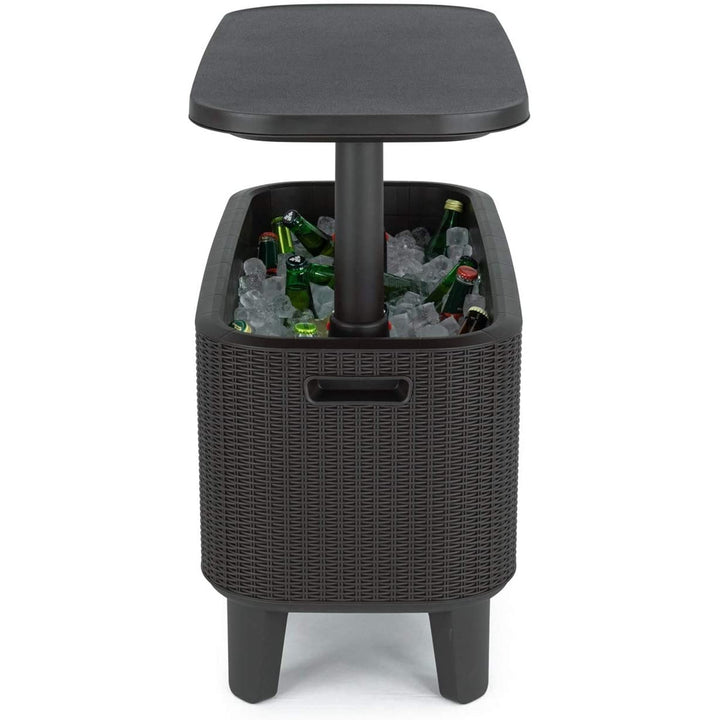 Keter kerti bár 2in1 asztal, bár tárolóedénnyel Bevy Cool Bar Rattan bárpult