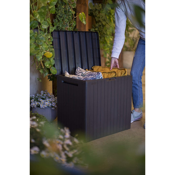Keter alacsony hőmérsékletű és UV-álló kerti doboz City Storage Box 113L