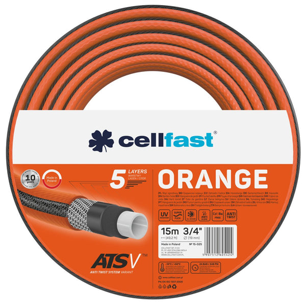 Cellfast Orange ATSV 3/4" 15m 5 rétegű 15m-es kerti tömlő