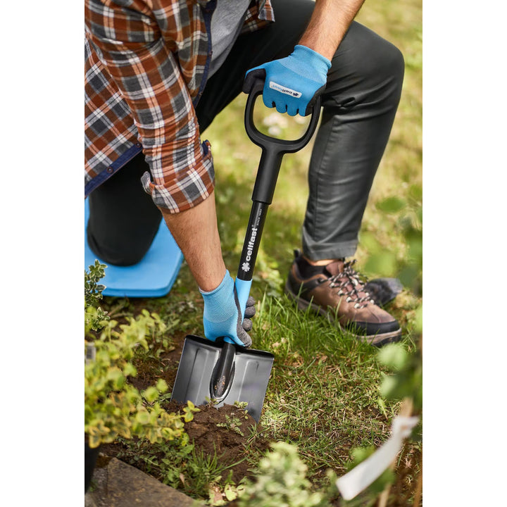 Cellfast rövid lapát, kemény talajban való munkavégzéshez, hossza 78 cm, bóros acél, CELLPRO