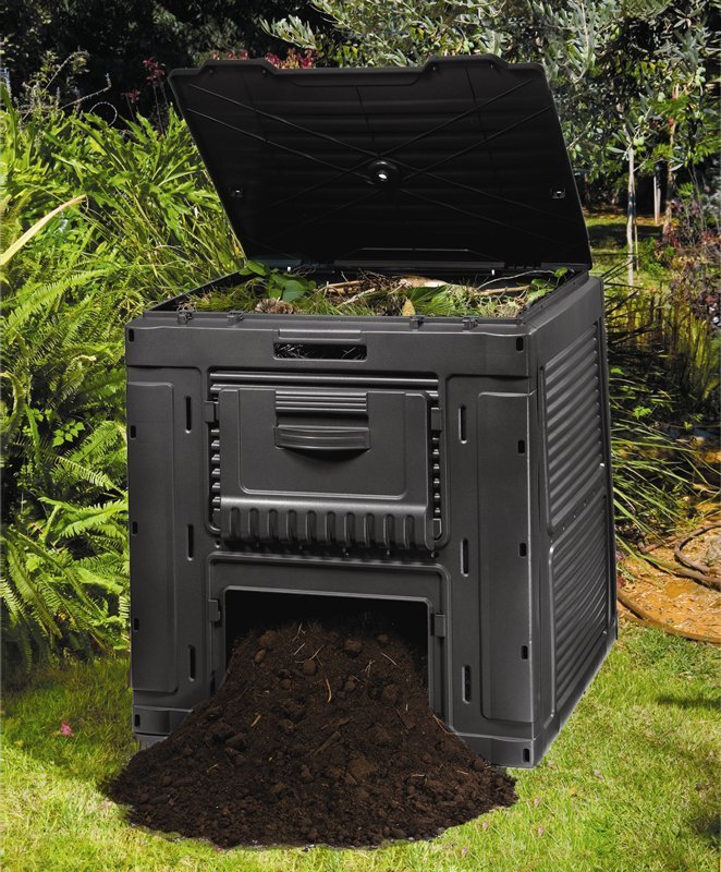 Komposztáló talppal Keter E-COMPOSTER 470L fekete 231415