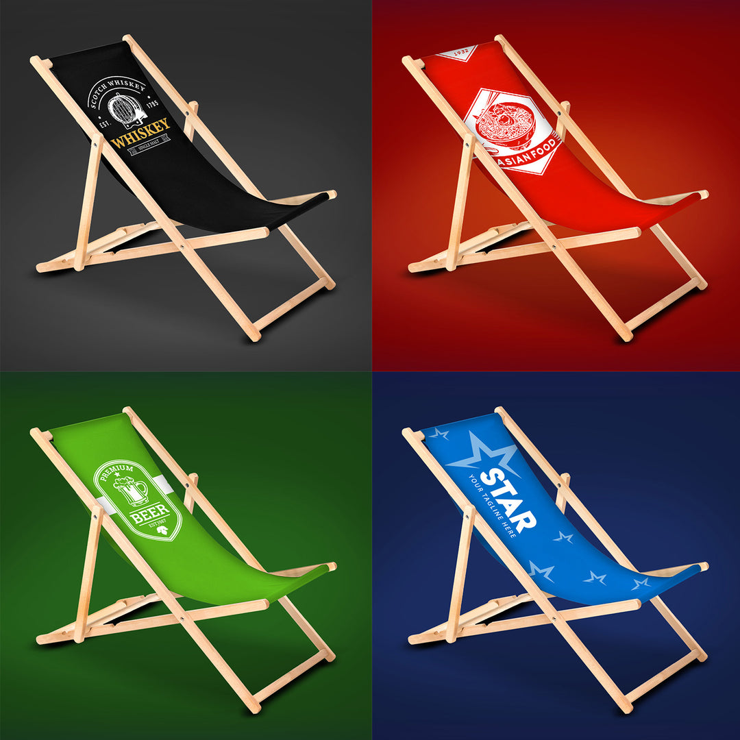 GreenBlue GB183 klasszikus bükkfa strandszék saját nyomtatással, grafikával, logóval, reklám strandszék, reklám strandszék