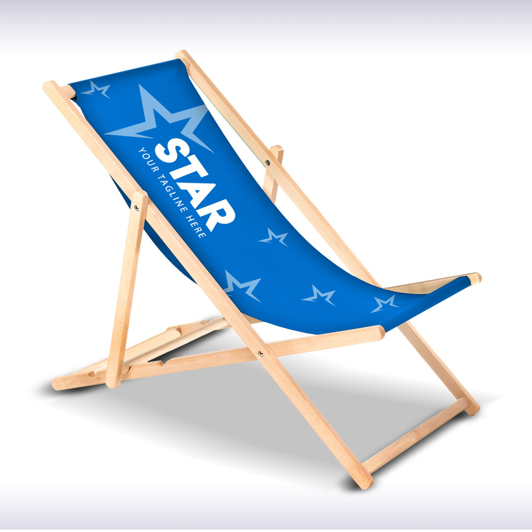 GreenBlue GB183 klasszikus bükkfa strandszék saját nyomtatással, grafikával, logóval, reklám strandszék, reklám strandszék