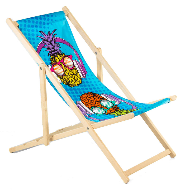 GreenBlue GB183 klasszikus bükkfa strandszék saját nyomtatással, grafikával, logóval, reklám strandszék, reklám strandszék