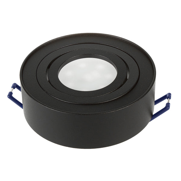 Maclean mennyezeti spotlámpa, MR16/GU10 fényforrásokhoz, fekete színű, 94x32mm, kerek, alumínium, MCE462 B