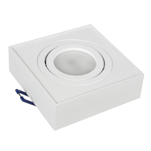 Maclean spot mennyezeti lámpatest, MR16/GU10 fényforrásokhoz, fehér, 94x94x32mm, négyzet alakú, alu, MCE464 W