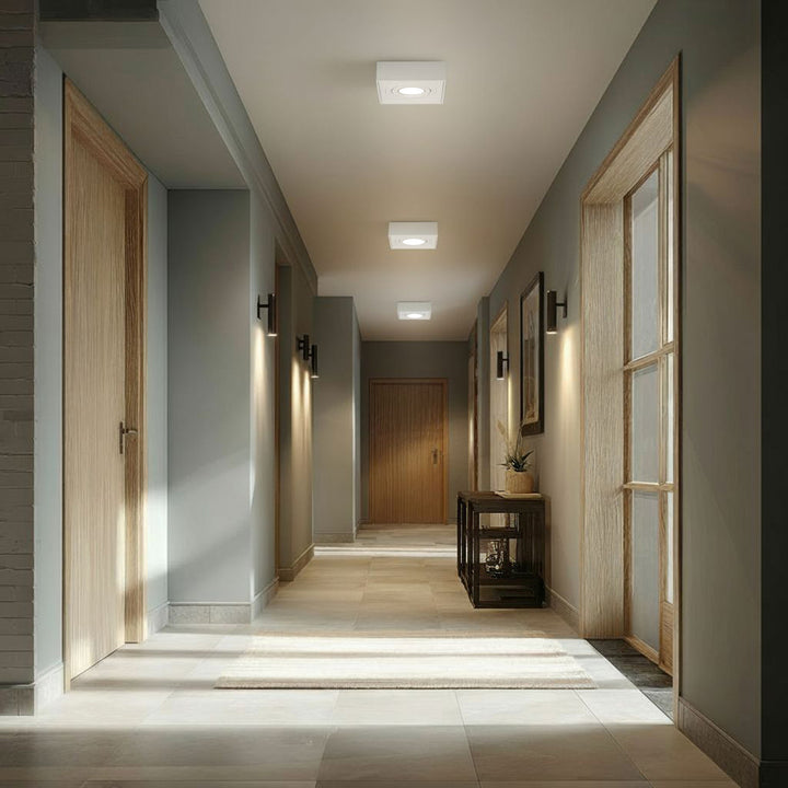 Maclean spot mennyezeti lámpatest, MR16/GU10 fényforrásokhoz, fehér, 94x94x32mm, négyzet alakú, alu, MCE464 W