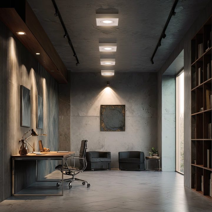 Maclean spot mennyezeti lámpatest, MR16/GU10 fényforrásokhoz, fehér, 94x94x32mm, négyzet alakú, alu, MCE464 W