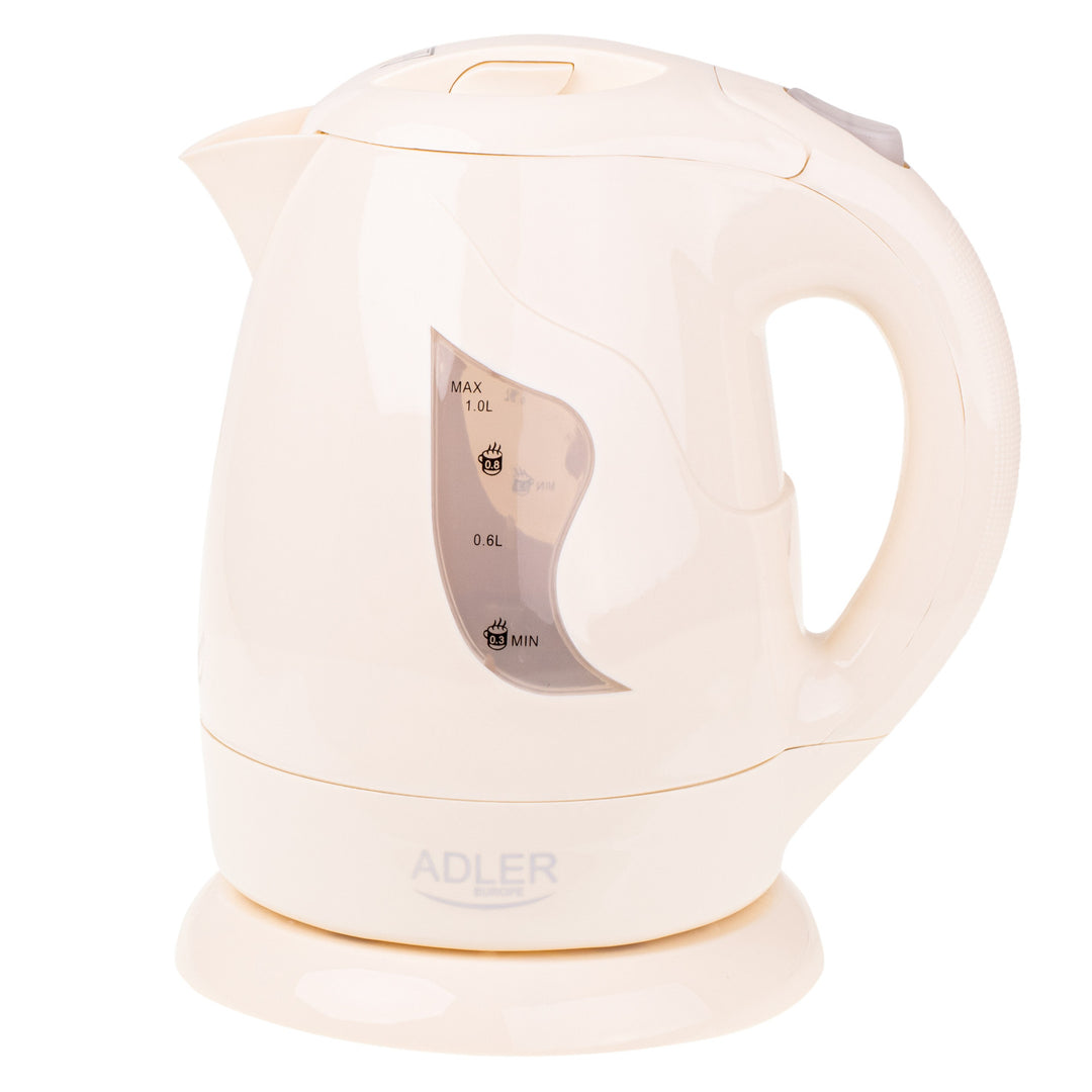 Adler vezeték nélküli vízforraló, 850W, 1L, bézs, AD 08 b