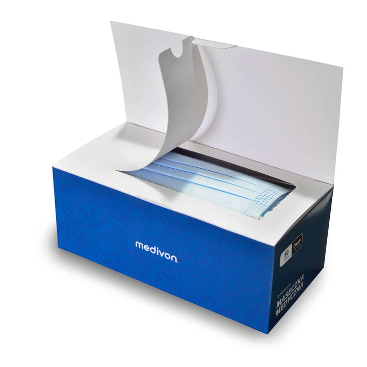 Medivon MDV-4420 II. típusú vírusellenes orvosi műtéti maszk, 3 rétegű, 50 db